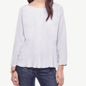 Ann Taylor Pleated Flounce Top